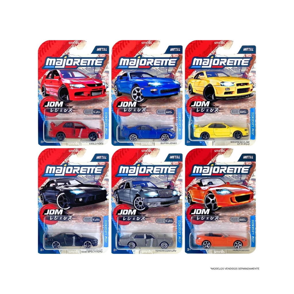 Majorette Premium JDM Legends - Carrinho Miniatura - À Escolha - 1:64