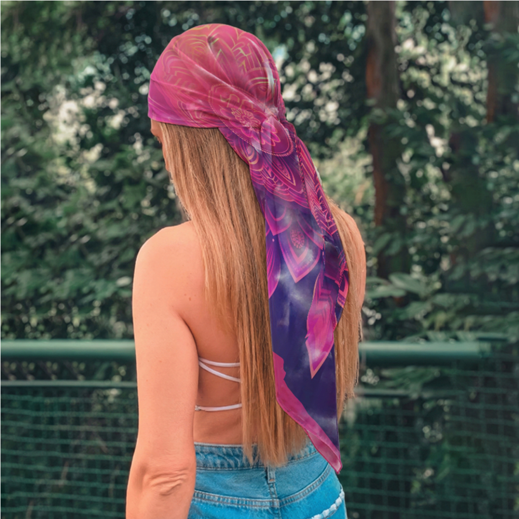 Lenço de Cetim Feminino Estampado Toque Seda Macio Luxo Moda Cabelo Pescoço