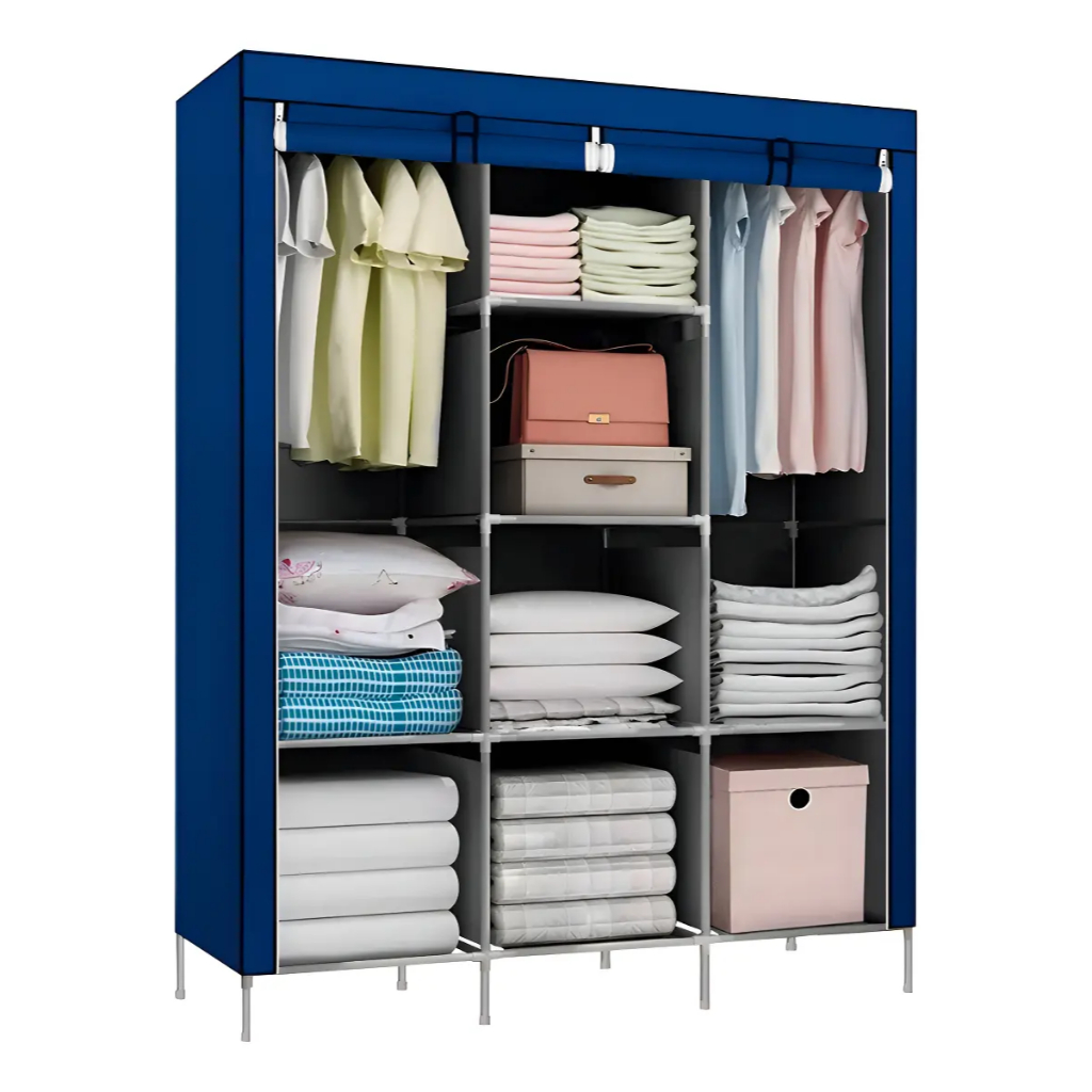 Organizador de Roupascaixa DecoTeam 28105 Azul Portátil Inteligente Grande
