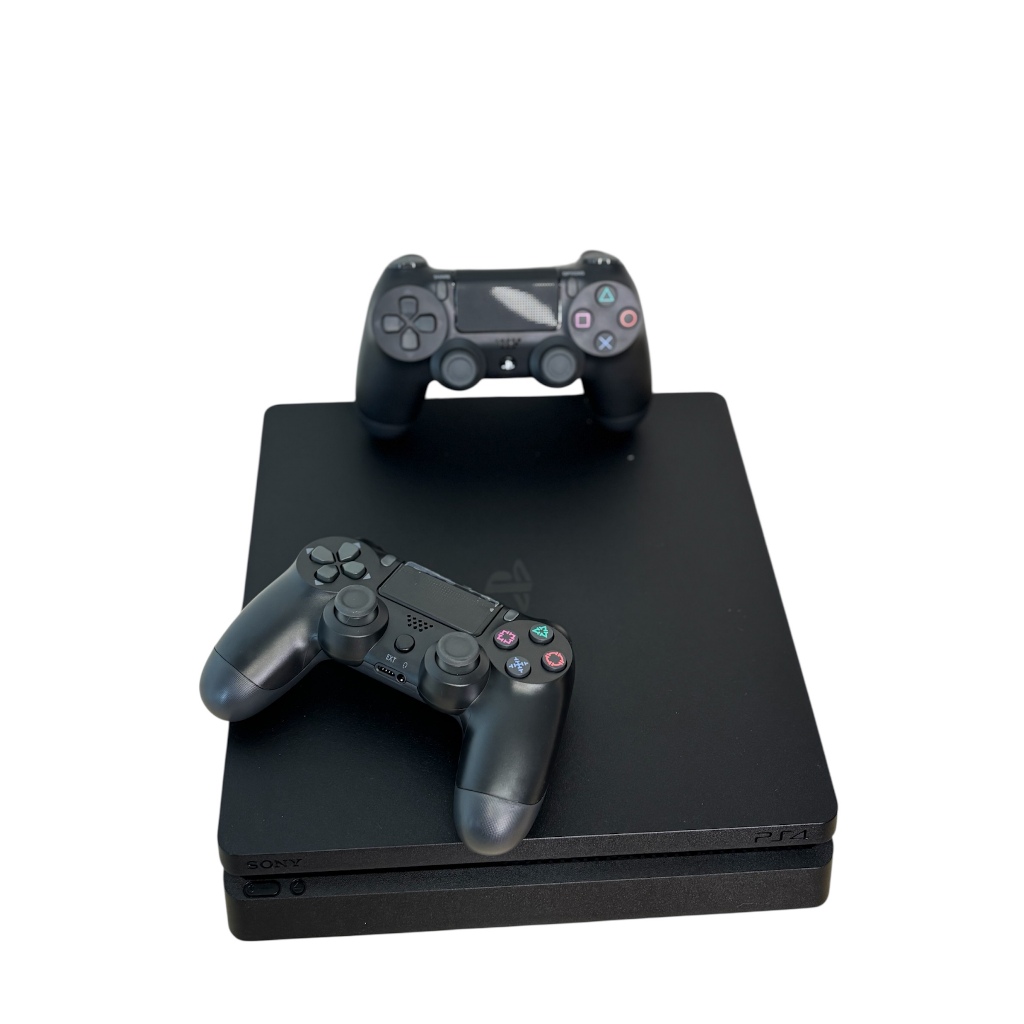 Playstation 4 PS4 Slim 500 GB com 2 controles + Jogo (console semi-novo)