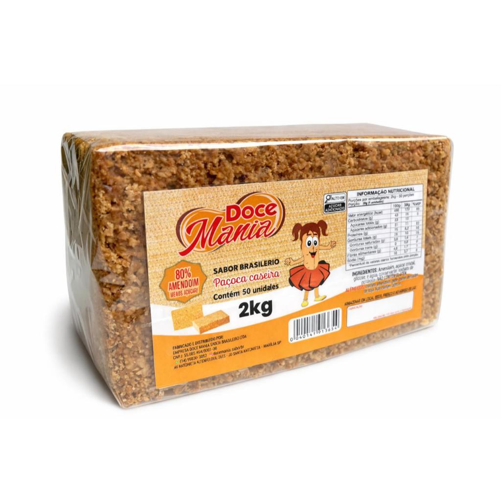 PACOTE DE PAÇOCA 2KG COM 50 UND