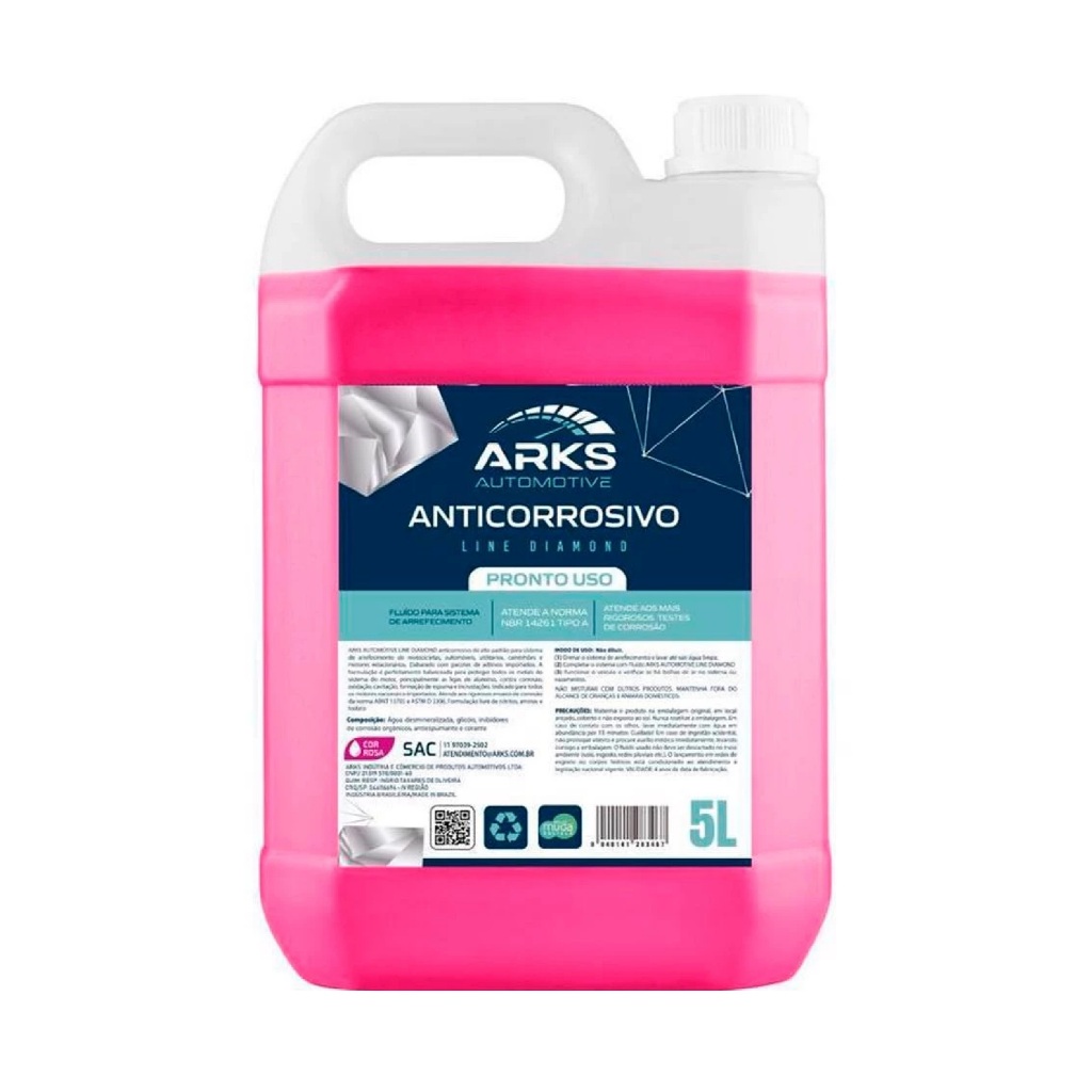 Aditivo para Radiador Pronto Uso Anticorrosivo Line Diamond 5L