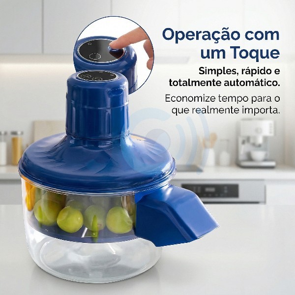 Descascador Elétrico Recarregável para Frutas e alho – Automático com Lâmina Inoxidável