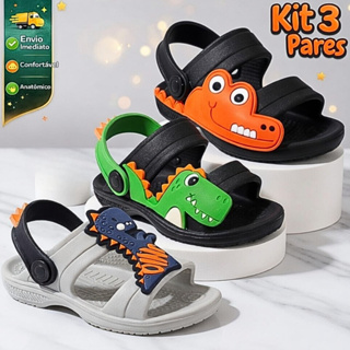 Kit Com 3 Pares Papete Infantil Masculina Confortável em Oferta na Shopee