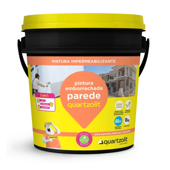 Tinta Parede Emborrachada Branca 18kg Quartzolit
