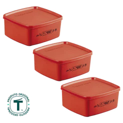 Kit com 3 Potes Herméticos Tupperware Jeitosinho Molho de Tomate 400ml
