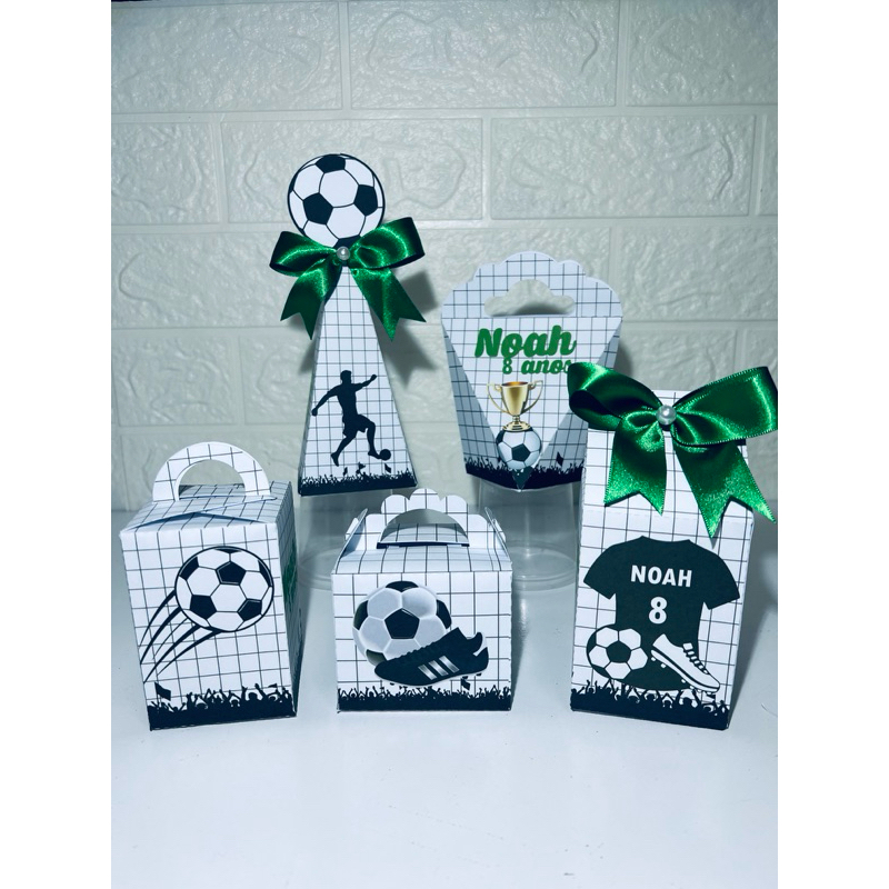 KIT FESTA Futebol Personalizado pegue e Monte Lembrancinhas - Aniversário - Caixinha Personalizadas