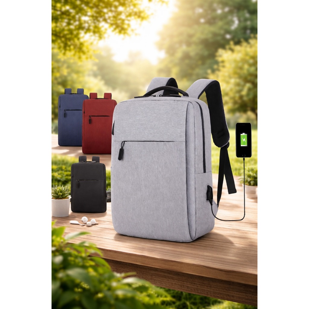 Mochila Masculina E Feminina Unissex Resistente à água Com Saída USB