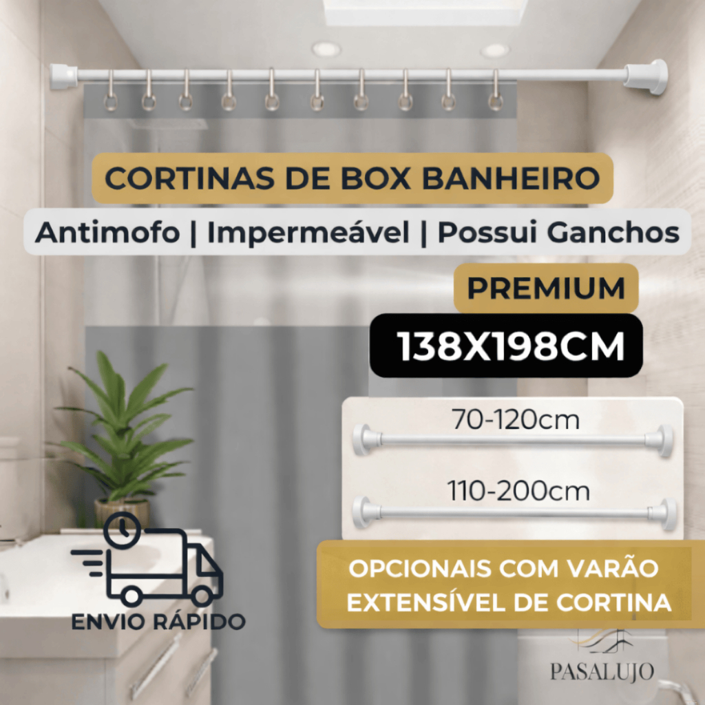 Cortina para Box de Banheiro Impermeável Antimofo PVC/VINIL Com Ganchos Inclusos COM VISOR Transparente Estampas Silk em Oferta na Shopee