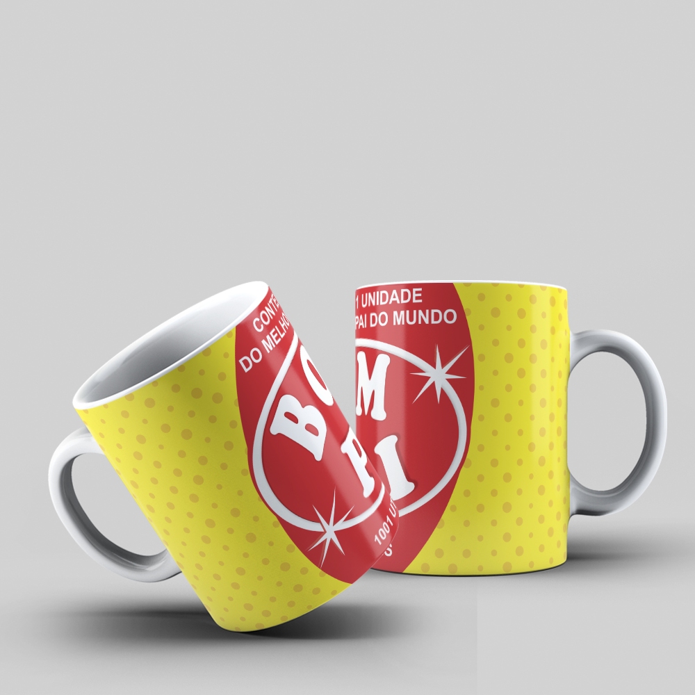 Caneca Bom Pai 1001 Utilidades Presente Criativo Dia dos Pais Retro ☕️❤️👨‍👧‍👦