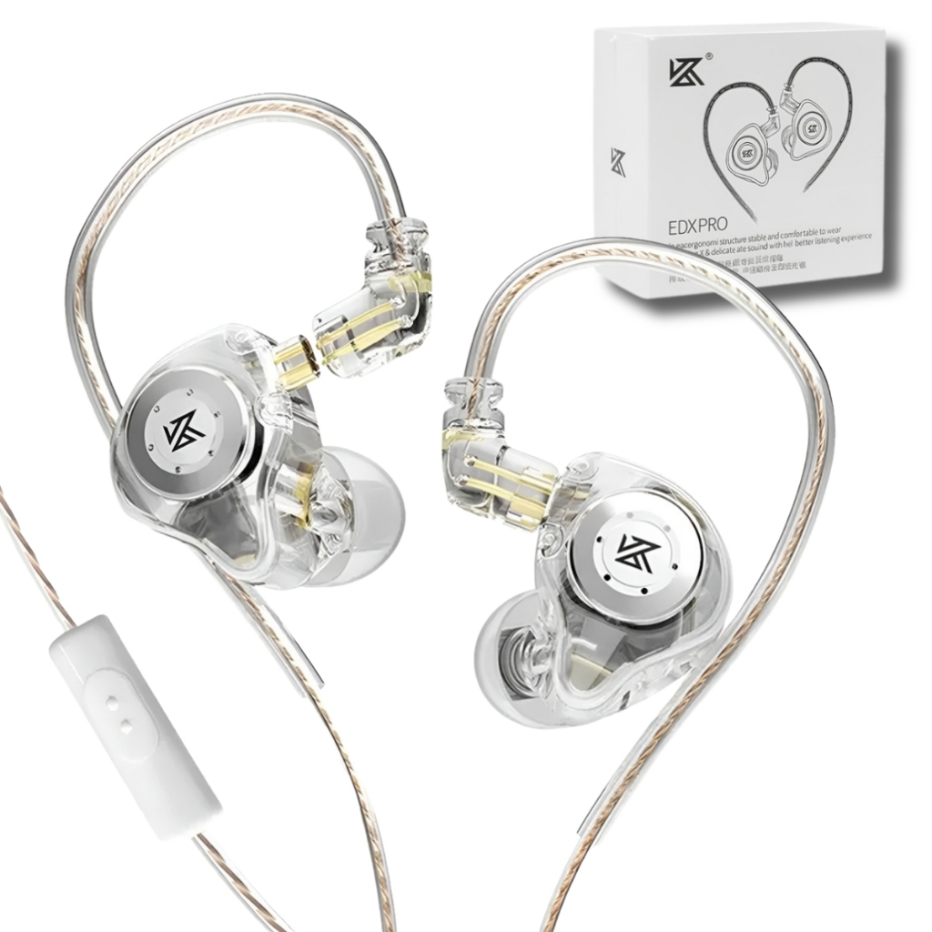 Fone De Ouvido Profissional KZ EDX Pro Intra-auricular Driver Dinâmico Magnético 10mm Original Gamer