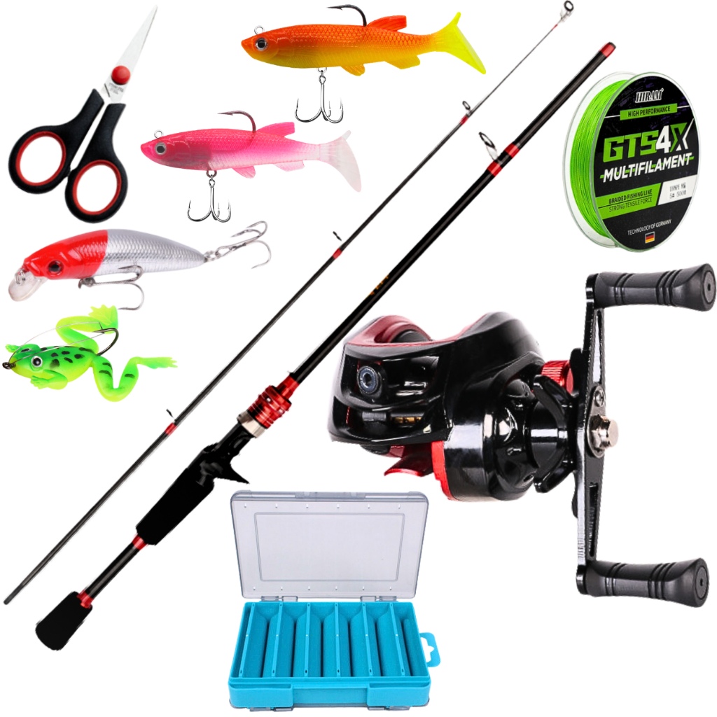 Carretilha de Pesca Anti Cabeleira Arrasto 10 Kg Vara Fibra Carbono Isca Artificial Multifilamento..