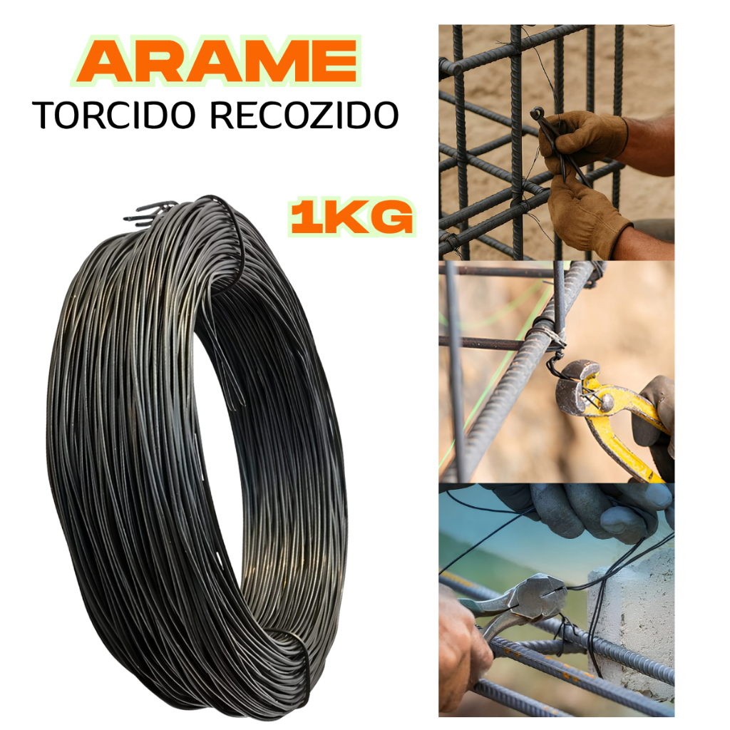ARAME TORCIDO RECOZIDO 1KG CONSTRUÇÃO