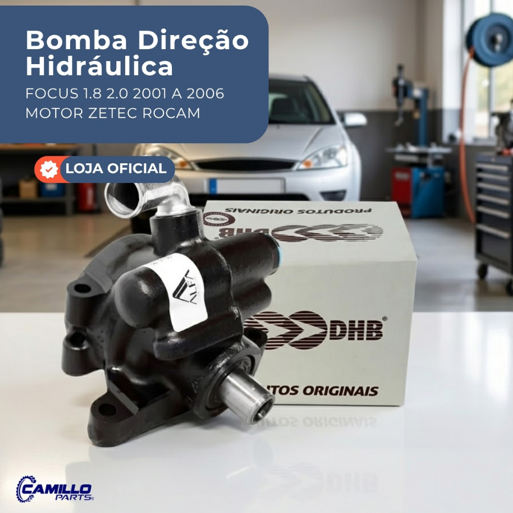 Bomba Direção Hidráulica Ford Focus 1.8 2.0 Zetec Rocam 2001 a 2006 DHB Original