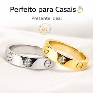 Z.W BIJUX - Alianças de diamante em aço inoxidável, alianças de casamento em diamante