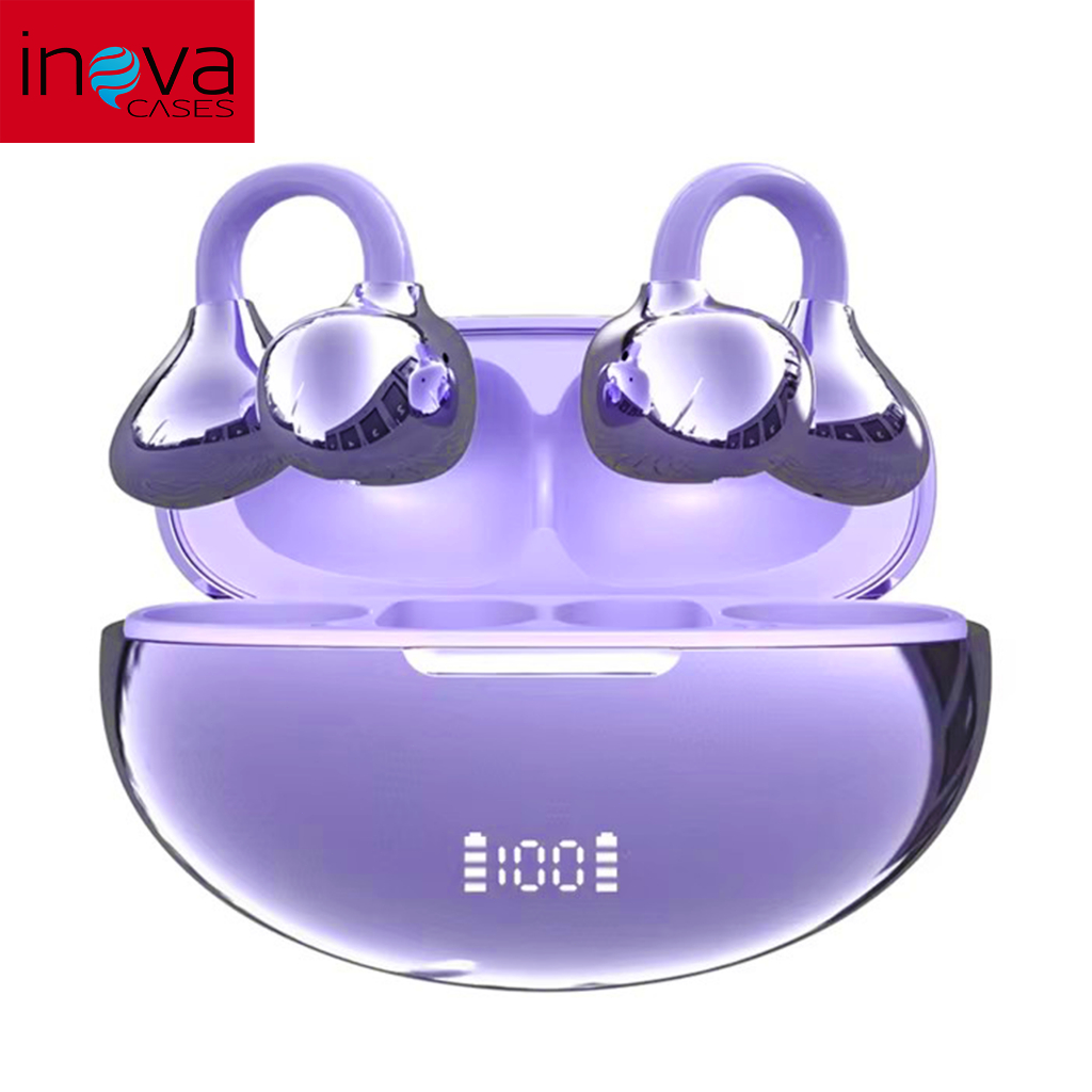 INOVA Fones De Ouvido Design em C Bluetooth 6.1 Alta Fidelidade Estéreo Baixo Esportes Com Mic - Roxo em Oferta na Shopee