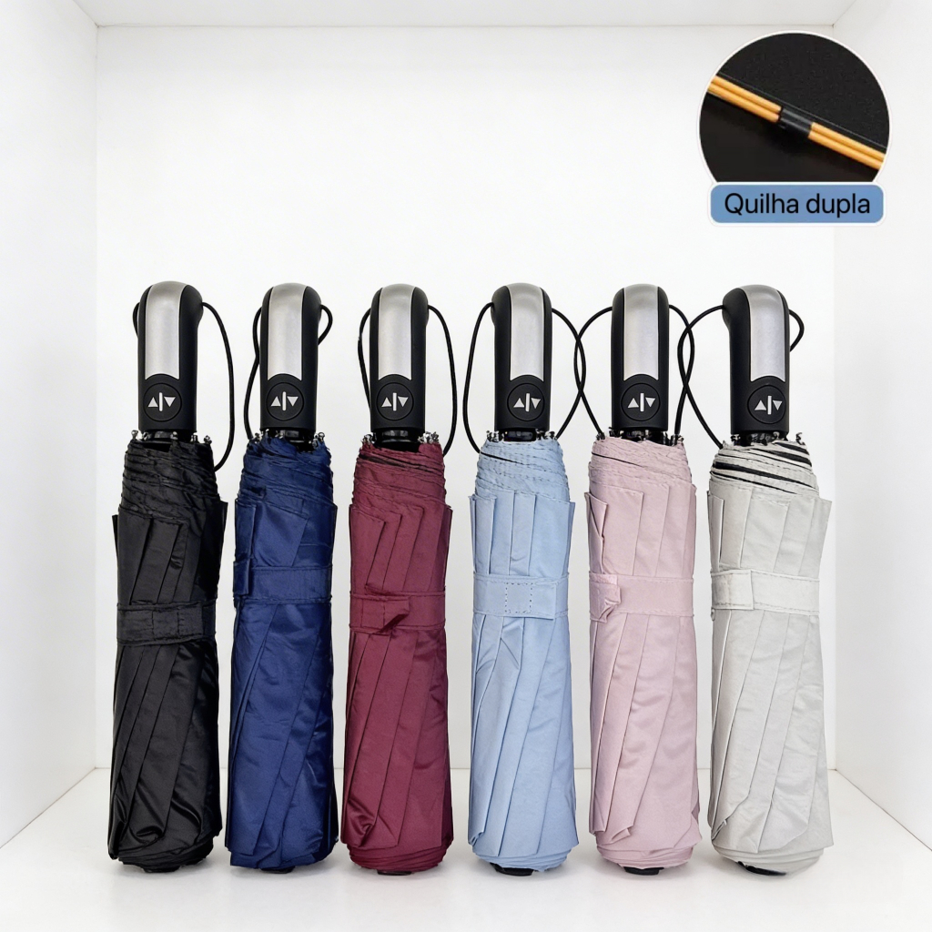 Guarda- chuva  Abre E Fecha Automático 10 Varetas Aço Contra Vento proteção solar em Oferta na Shopee