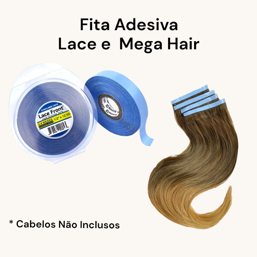 Fita Adesiva Walker Tape Prótese e Mega Hair - Bio fibra premium Lace e Prótese Capilar