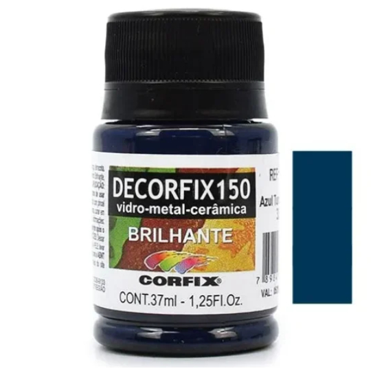 Tinta Decorfix 150º Brilhante Corfix - 324 Azul Turquesa (37ml)