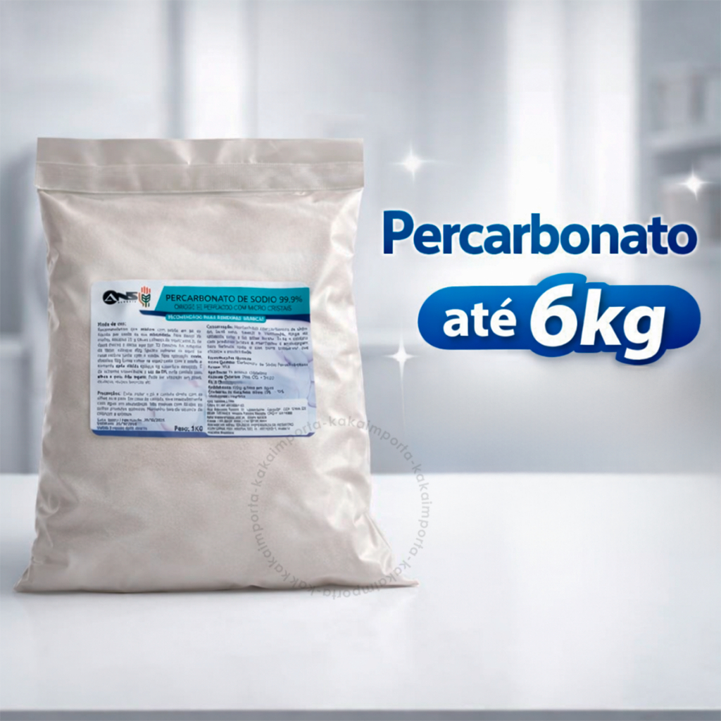 Percabonato de Sódio 100% Puro Limpeza Profunda e Clareador de Roupas Tira Manchas Limpeza em Geral 2kg a 6kg