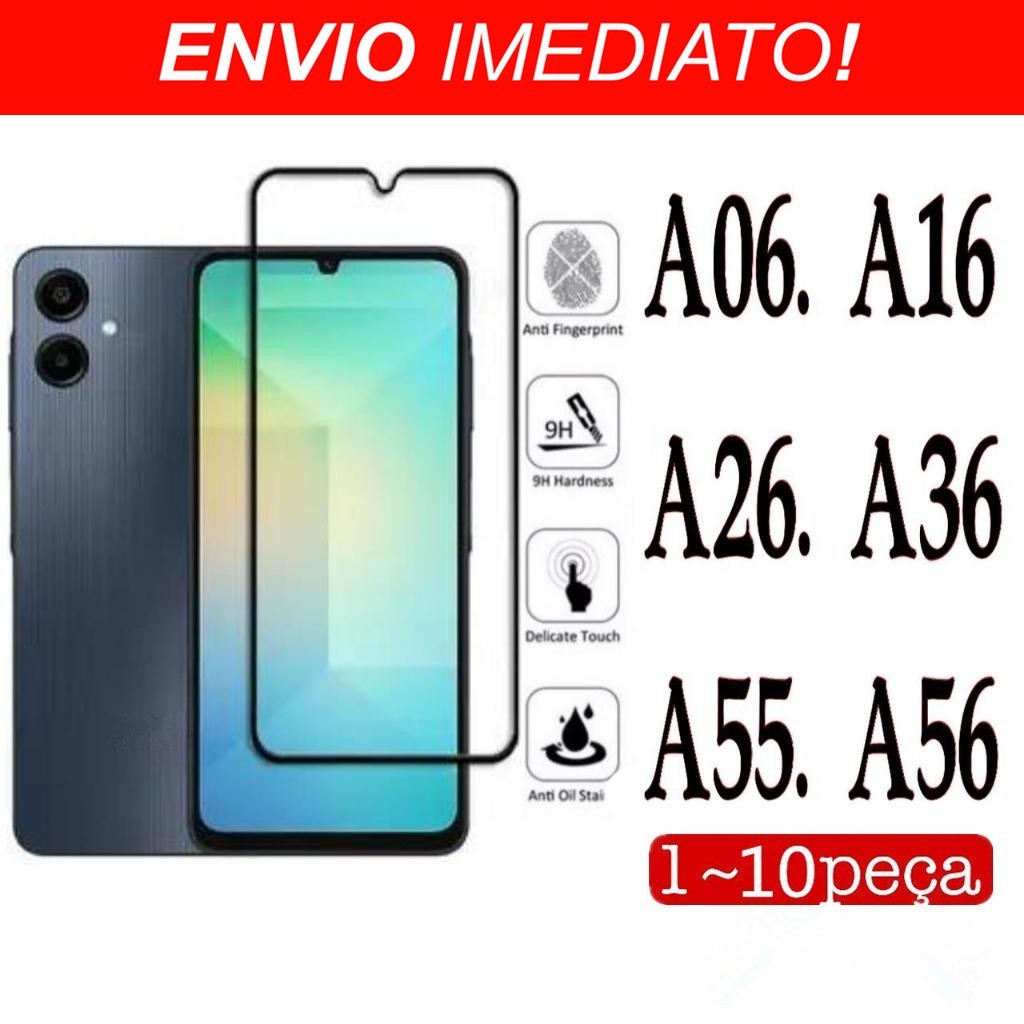 Película de Vidro 3D Samsung A06 A16 A26 A36 A55 A56