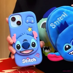 Capa Capinha Stitch De Silicone Para Todos Modelo de iPhone 11 12 13 14 15 PLUS PRO E PROMAX