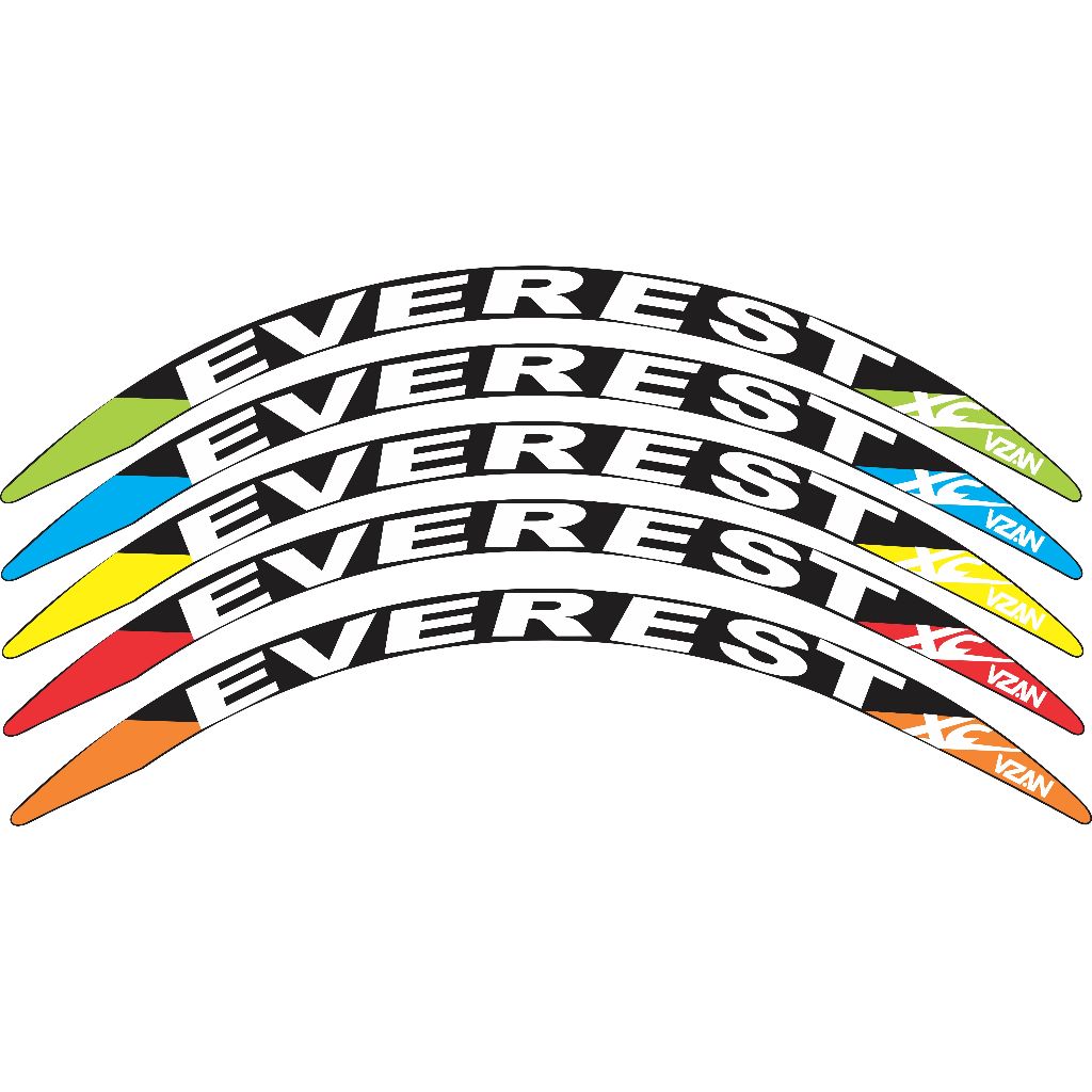Adesivos Compatíveis Rodas Everest Xc 29 Vzan Bike Mtb novo 8 Un