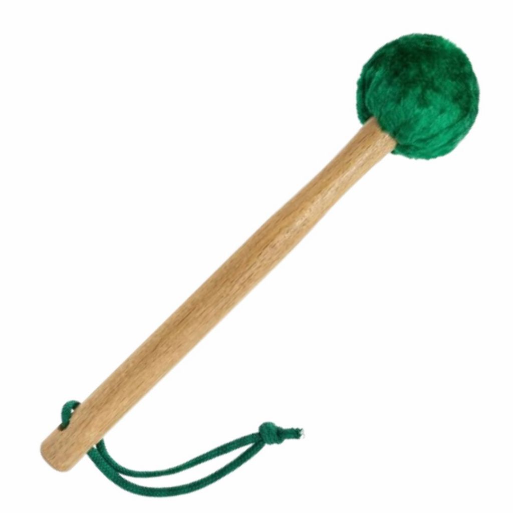 Maçaneta Ponta De Pelúcia Verde Para Fanfarra / Surdo / Bumbo ( Baqueta / Banda Marcial )  - R2973