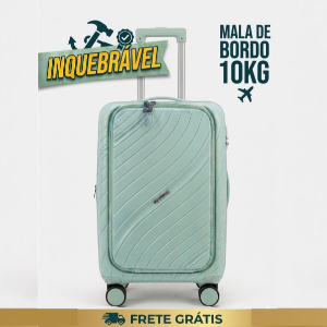 Mala De Viagem Polipropileno Zíper Extensor Rodas 360° Cadeado Bordo 10kg Pequena bolso computador