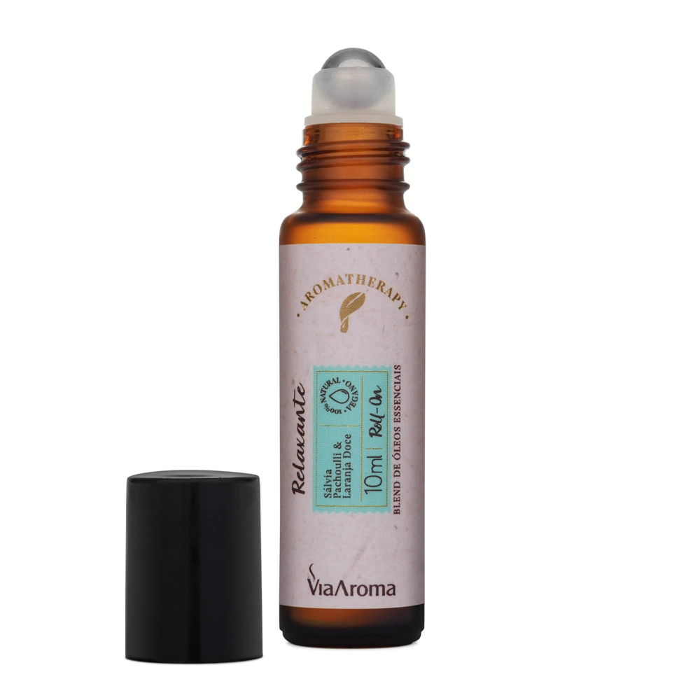 Roll-On Relaxante Via Aroma 10ml | Óleos Essenciais | Calma, Equilíbrio e Bem-Estar