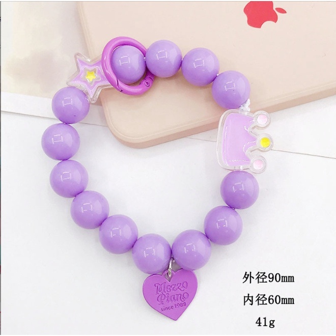 Phone Strap Miçangas Grandes Cores Salva Celular De Pulso - Coroa E Estrela Kawaii Aesthetic Y2K Pendurador Capinha