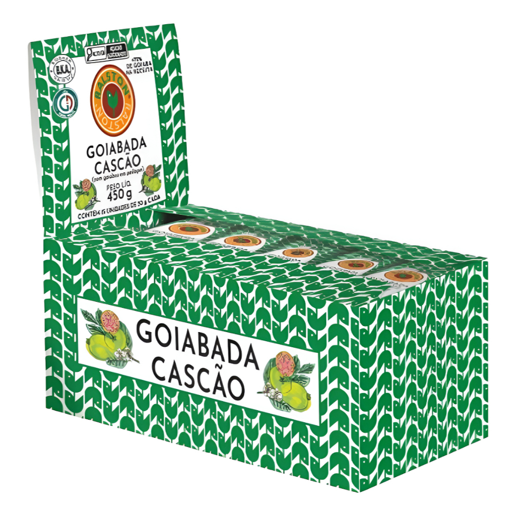 Doce de Goiaba Goiabada Cascão Goiabinha Display com 15 Barrinhas Ralston