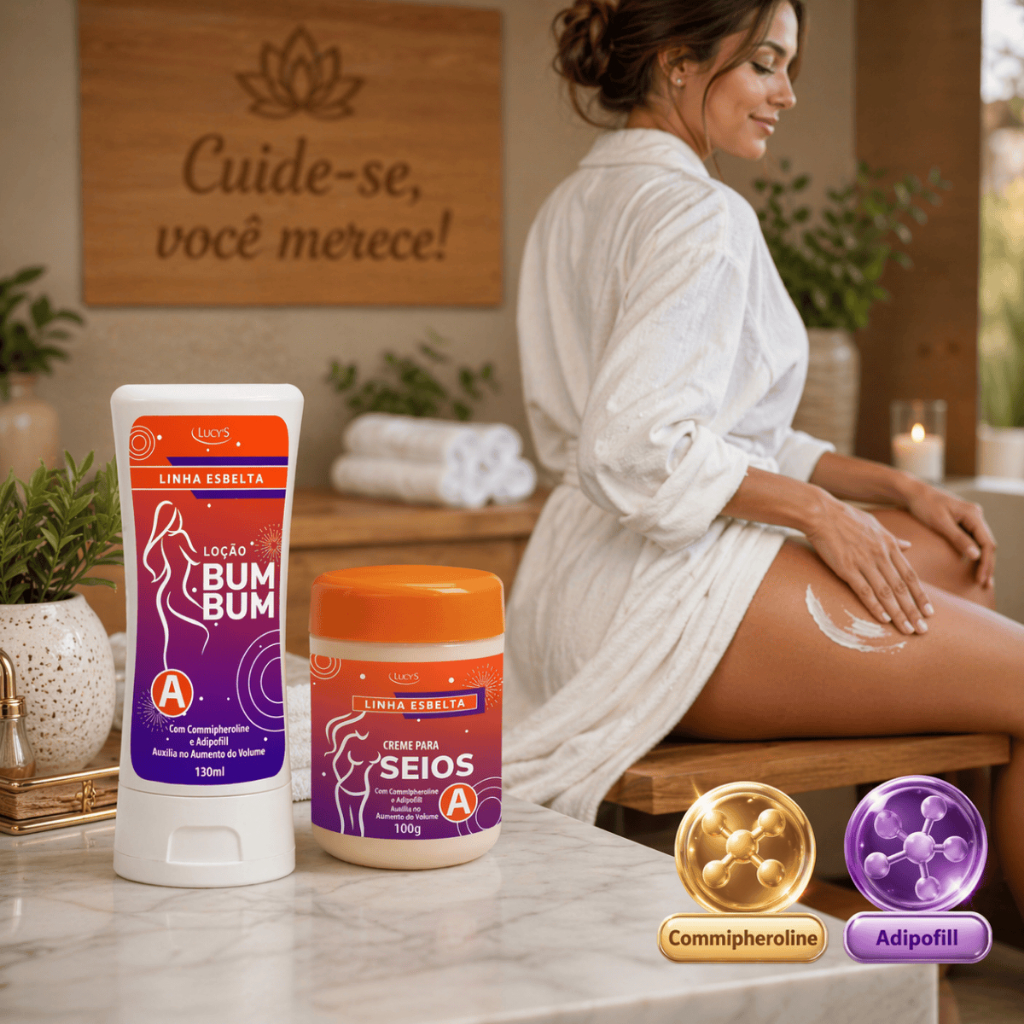 Kit Loção Bumbum A 130ml + Creme Seios A 100g Auxilia Aumento Commipheroline + Adipofill
