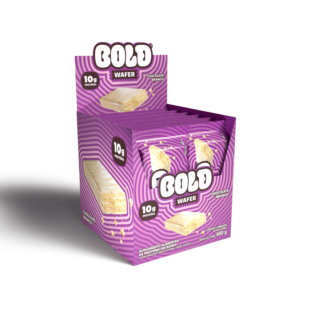 BOLD WAFER CHOCOLATE BRANCO 40G (12 unidades)
