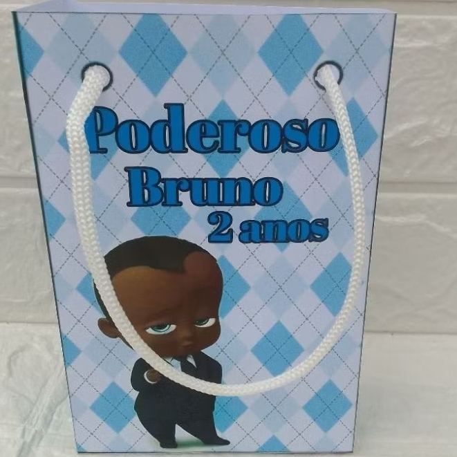 Sacolinhas Personalizadas  Poderoso Chefinho Afro |Lembrancinhas Surpresa |Festa Infantil