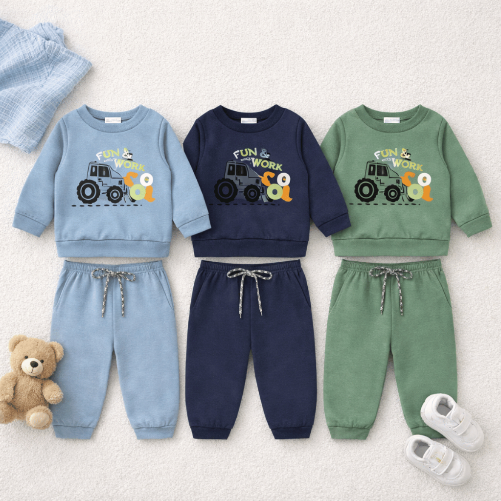 CONJUNTO DE MOLETOM AGASALHO BLUSA E CALÇA DE FRIO ROUPA DE BEBE DE INVERNO DE MENINO P, M, G