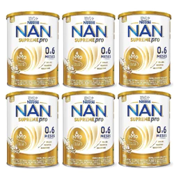 Kit 6 Latas NAN Supreme 0 a 6 Meses Fórmula Infantil 800g cada (AMARELO) EQ.1