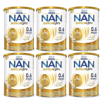 Kit 6 Latas NAN Supreme 0 a 6 Meses Fórmula Infantil 800g cada (AMARELO) EQ.1