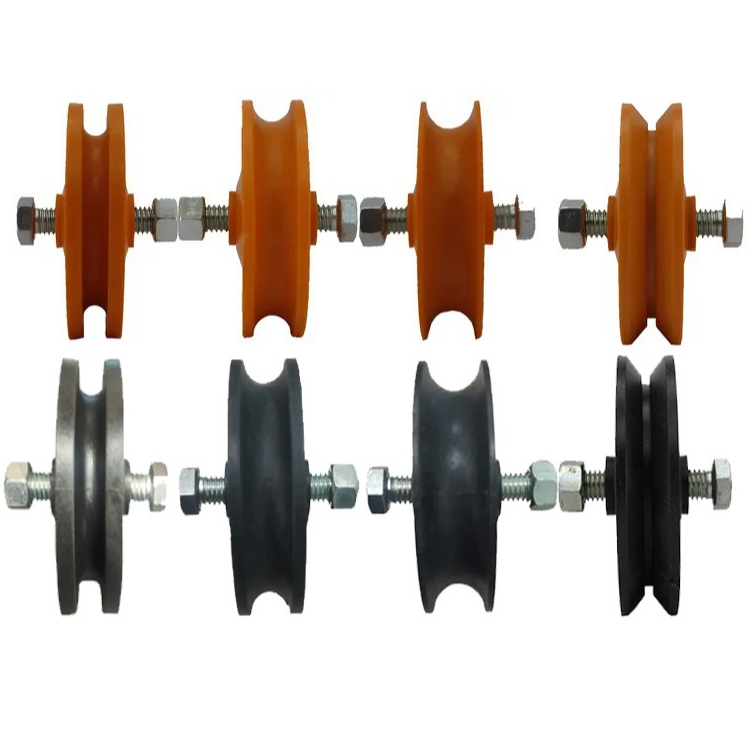 Roldana De Nylon Com Rolamento 2" polegadas Canal V U8mm 1/2  5/8 Kit 2 Unidades