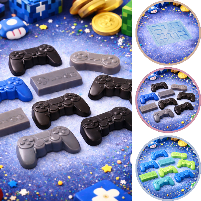 1~10 Forma Simples Porto Acetato CONTROLES VIDEO GAME APLIQUE – CÓD 459 (CHOCO)