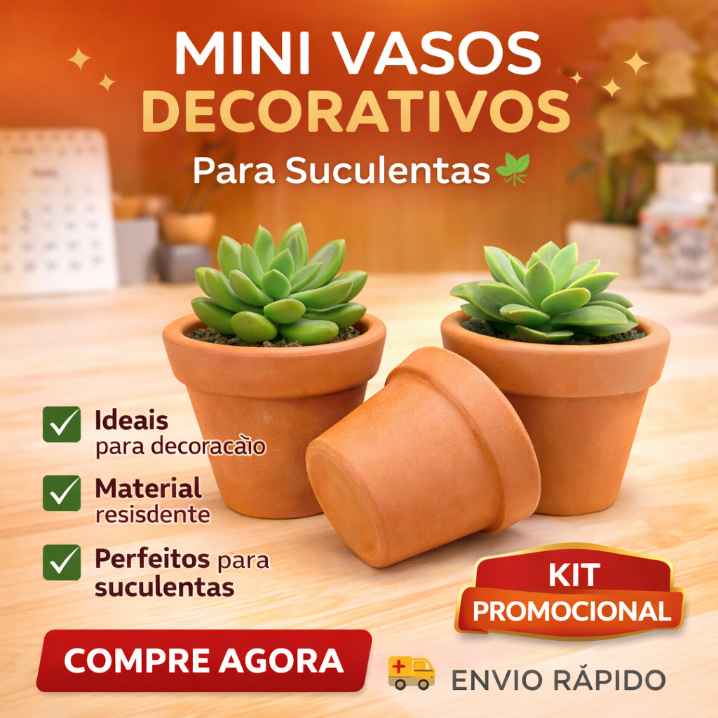 Kit 12/24/48 Vasos de Barro 8cm para Suculentas e Cactos | Pronta Entrega