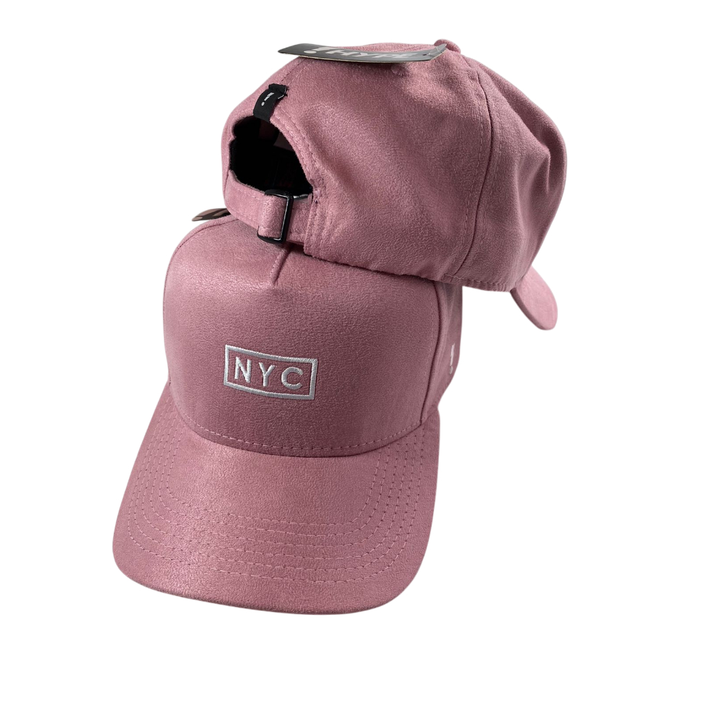 Boné Hype Aba Curva NYC Camurça Anth Co Original Premium Rosa