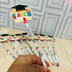 Lembracinhas Formatura ABC-Lapís Personalizado Formatura Infantil-Lápis ABC