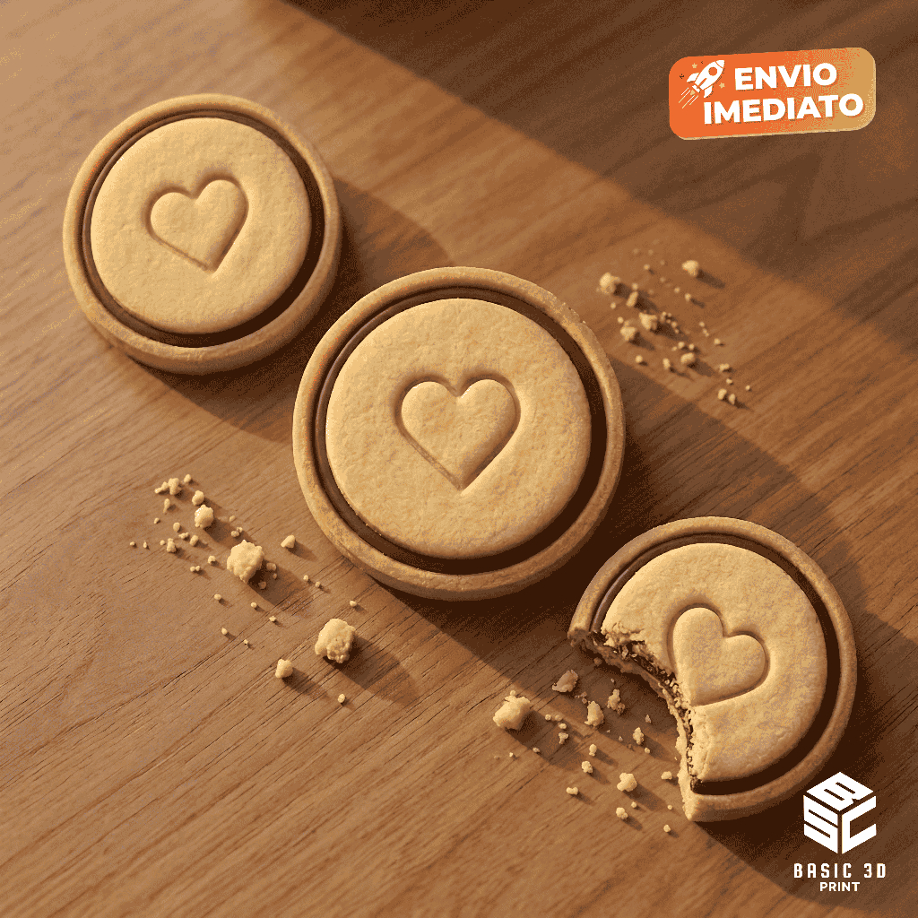 Cortador Bisconut 4cm Mini Tortinha Recheada Molde de Biscoito Decorado para Confeitaria Artesanal