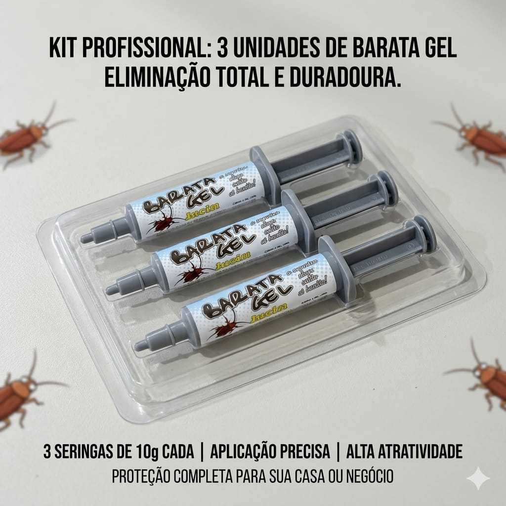 Kit com 3 und Gel Para Elimina Barata 10g