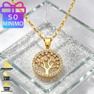 Colar Feminino Árvore da Vida – Elegância Atemporal com Toque de Brilho
