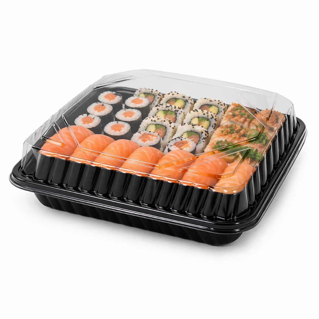 Embalagem 04 Para Sushi Temaki Hot Roll Sashimi 100un