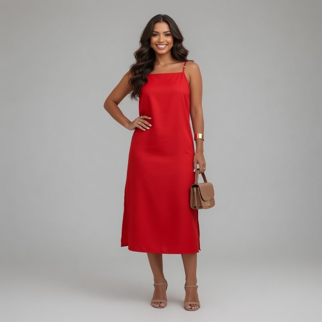 Vestido Feminino Longo Básico Longuete alfaiataria sensoriale Leve Soltinha Confortável