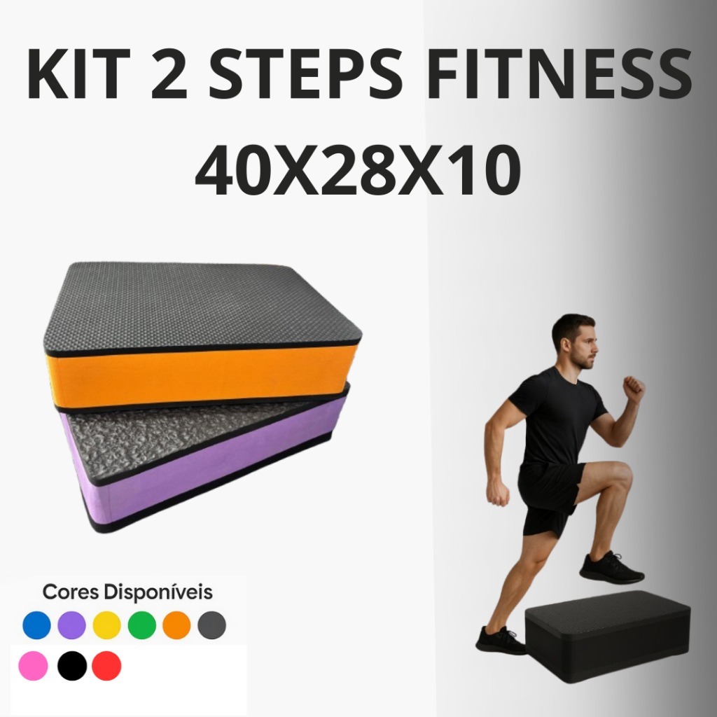 KIT 2 STEP DE ACADEMIA 40X28X10 EM EVA