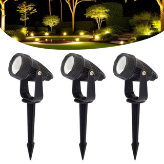 Kit 3 Luminária Espeto Jardim Led integrado Cob Led 7w ip65 à prova d'água refletor jardim spot jardim luz para plantas